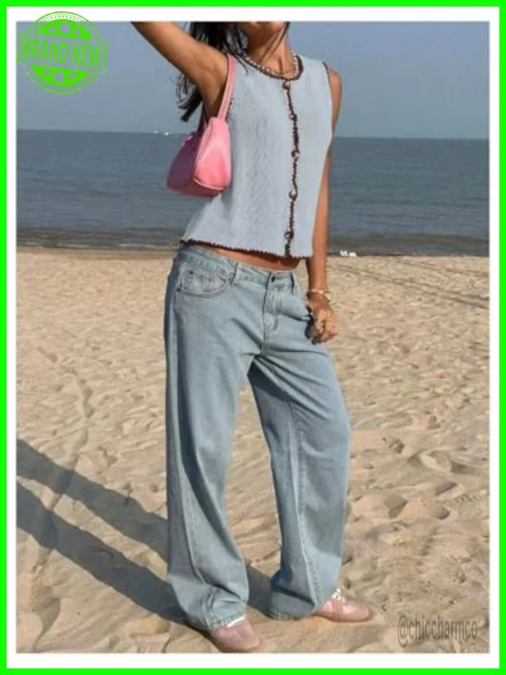 Button Up Sweater Vest Sleeveless Cardigan Knit Tank Top